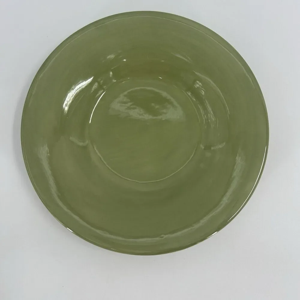 Pottery Barn SAUSALITO SAGE GREEN Large Rim Soup bowl 10 1/4